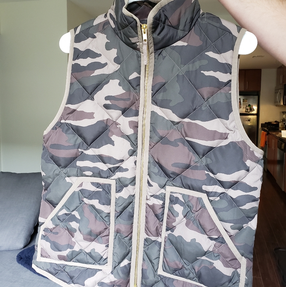 J Crew Womens Camo Vest